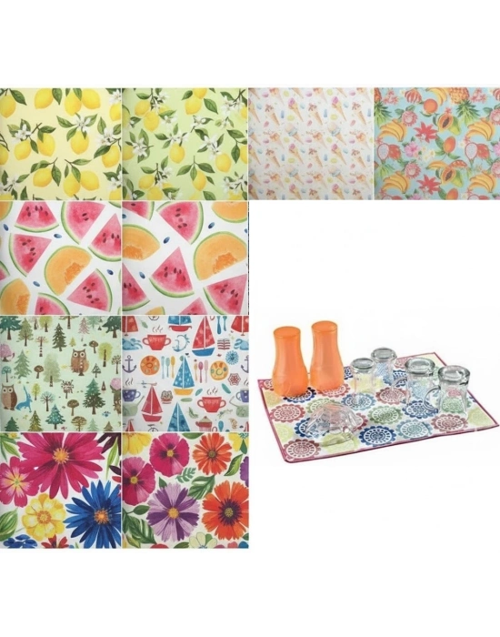 10 Adet Kurutmalık Mikrofiber Kurutma Bulaşık Tezgah Altlığı