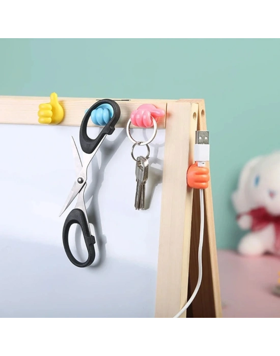 10 Adet Renkli Ok İşareti Kablo Sabitleyici Klipsler Kablo Düzenleyici Tutucu Yapışkanlı Askı