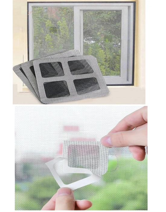 10 Adet Yapışkanlı Kesilerek Kullanılabilir Yırtık Kapı-pencere Sinekliği Onarım Tamir Bandı