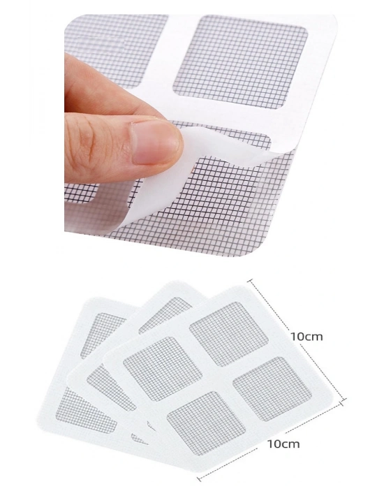 10 Adet Yapışkanlı Kesilerek Kullanılabilir Yırtık Kapı-pencere Sinekliği Onarım Tamir Bandı