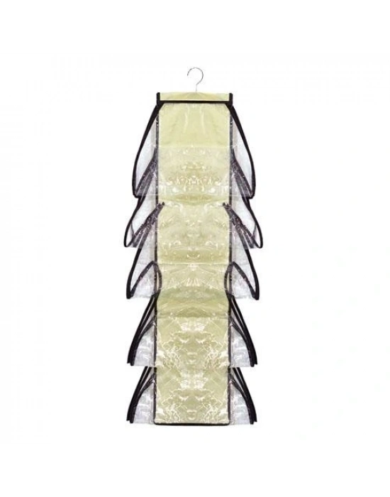 10 Bölmeli Dolap İçi Şeffaf Çanta Organizeri