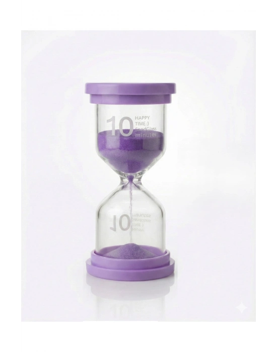 ® 10 Dakika MOR Kum Saati - Dekoratif Cam