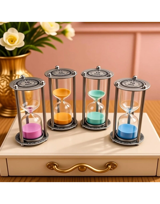 10 Dakikalık Metal Vintage Kum Saati