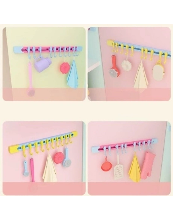 ® 10 Kancalı Raylı Mutfak ve Banyo Düzenleyici Askı 30 cm