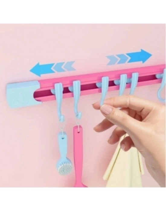 10 Kancalı Raylı Mutfak ve Banyo Düzenleyici Askı