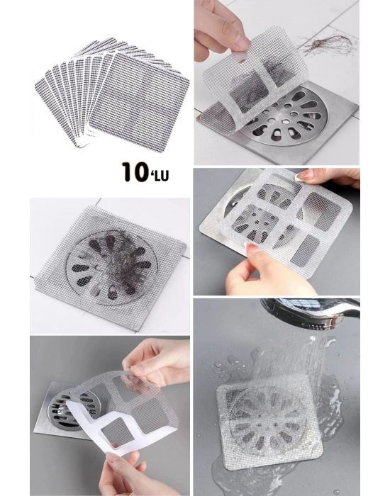 ®  10lu Banyo ve Mutfak Lavabo Koku Önleyici ve Haşere Böcek Önleyici Gider Filtresi