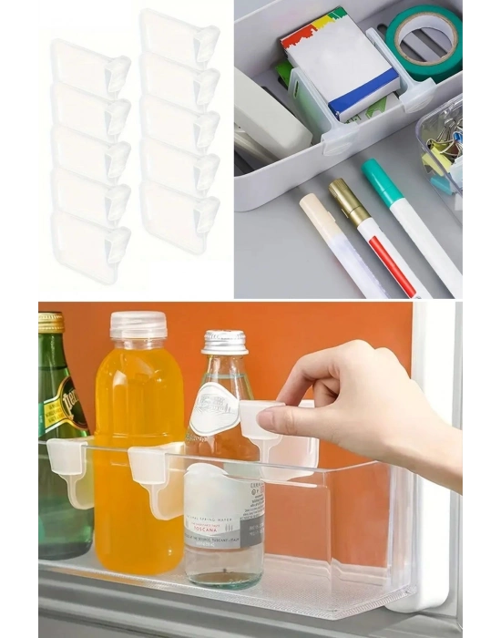 ®  10luŞeffaf Buzdolabı Yan Kapı Düzenleyici Buzdolabı Dolap İçi Bölümleyici Aparatlar