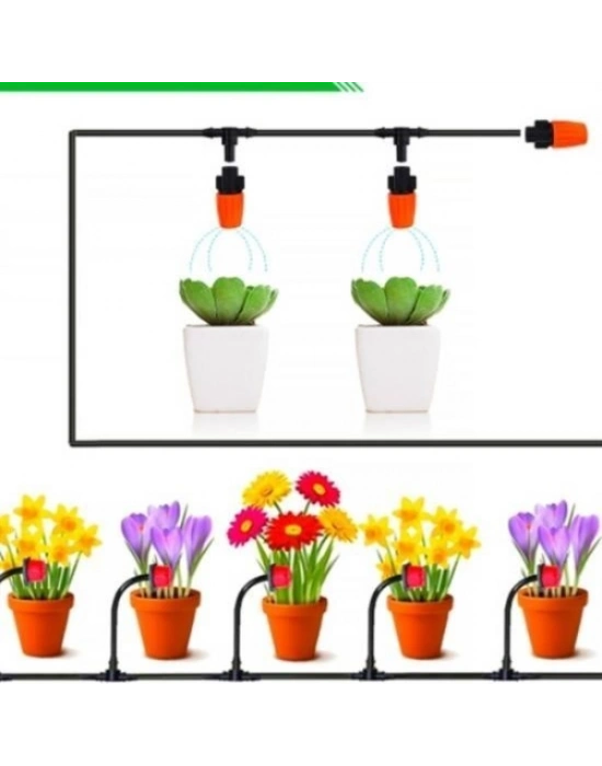 10 Metre Bahçe Sulama Sistemi Seti