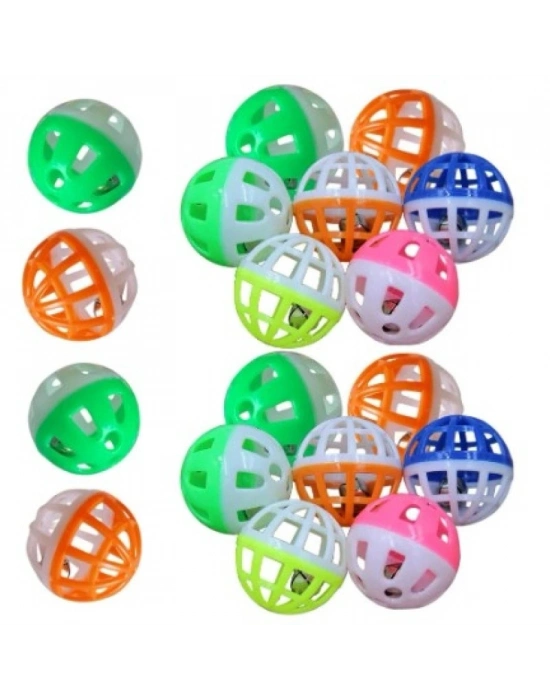 100 Adet Çıngıraklı Evcil Hayvan Oyun Topu