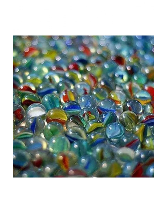 100 Adet Karışık Renk Cam Misket Bilye Oyuncak Cam Bilya Gülle
