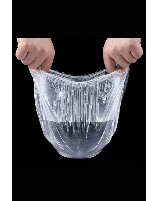 100 Adet Tazelik Koruyucu Tabak Tencere Gıda Bonesi  Çok Amaçlı Pratik Kapak Tencere Bonesi