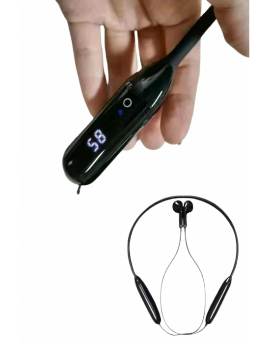 100 Saat Kablolu Boyun Askılı Dijital Göstergeli Bluetooth Kulaklık