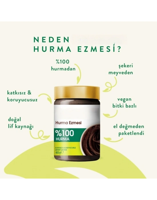 %100 Sade Hurma Ezmesi 400 Gr