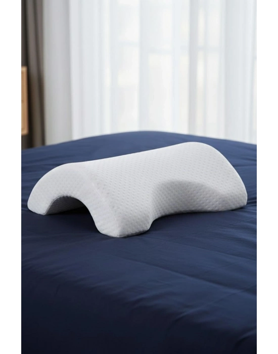 ®  % 100 Visco Kavisli Ortopedik Yıkanabilir Kumaş Kılıflı Bel Boyun Bacak Ağrıları İçin Yastık