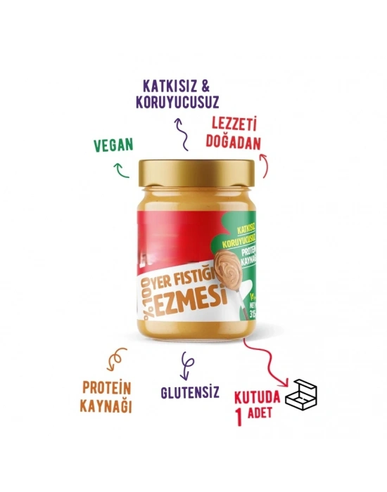 %100 Yer Fıstığı Ezmesi 315 Gr