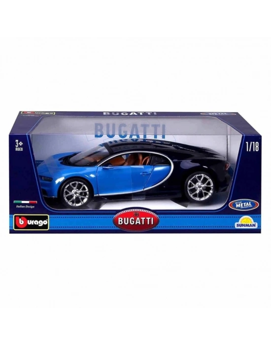 1011040 1:18 Bugatti Chiron Model Mavi Araba -