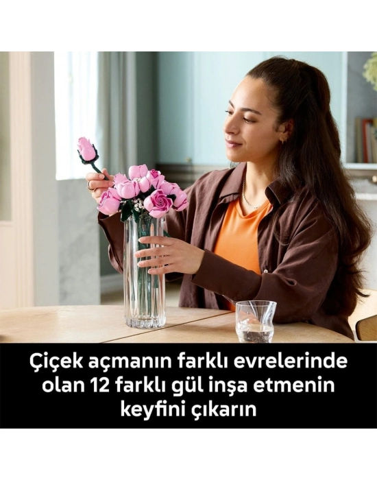 10374  iconic Botanicals Pembe Gül Buketleri 789 parça +18 yaş