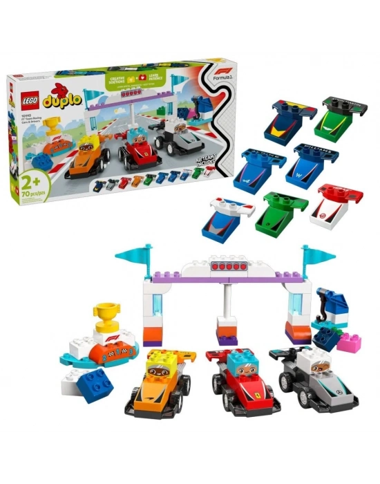 10445   Duplo F1 Takımı Yarış Arabaları ve Sürücüleri 70  parça +2aş