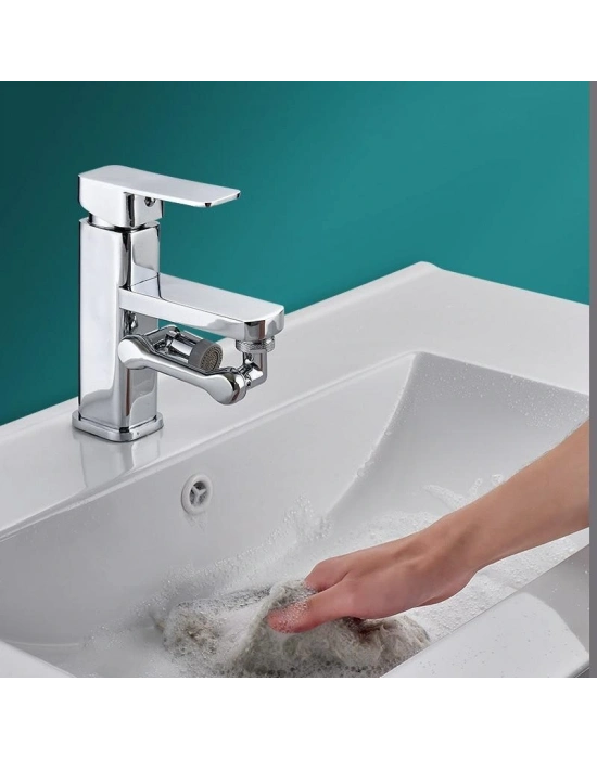 1080 Derece Dönebilen Robotik Kol Musluk Başlığı - Musluk Uzatma Aparatı Ucu