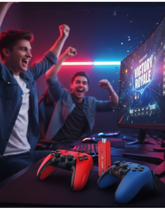 ® 10K HD Android Oyun Konsolu 64GB Çift Kumandalı TV Stick