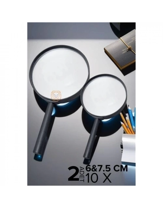 10X Büyüteç 6 ve 7,5 cm 2 li SET