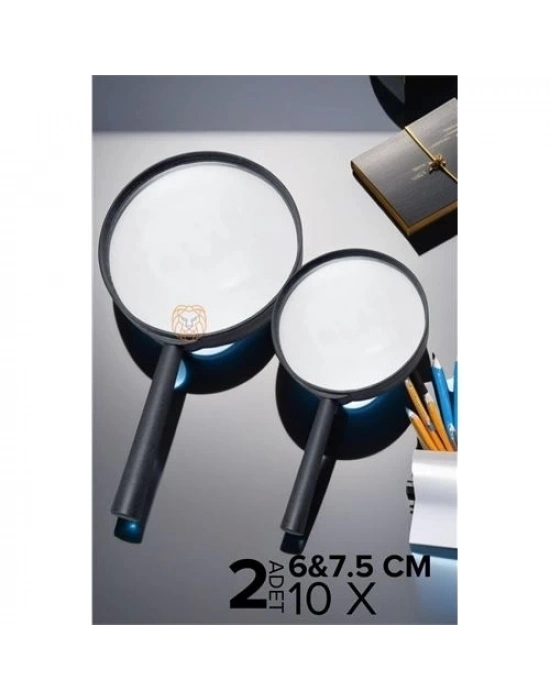 10X Büyüteç 6 ve 7,5 cm 2 li SET