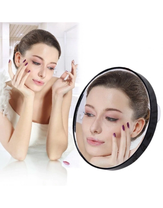 ®  10x Büyüteçli Vantuzlu Pratik Kullanışlı Makyaj Lens Traş Aynası