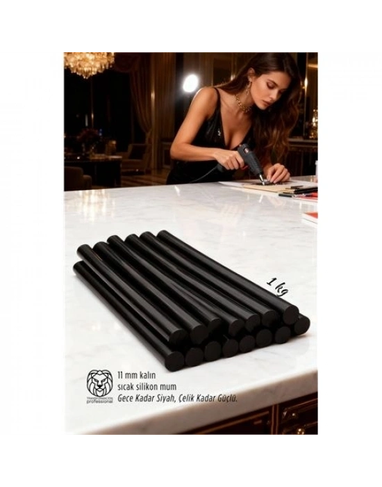 ® 11 mm Kalın 1 Kg Siyah Sıcak Silikon –Güçlü Yapışkan