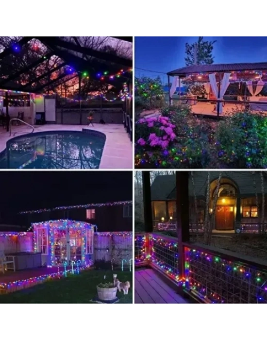 11m 100 LED Solar RGB Işık