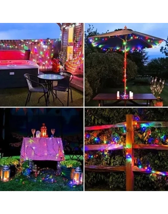 11m 100 LED Solar RGB Işık
