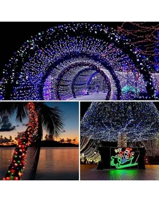 11m 100 LED Solar RGB Işık