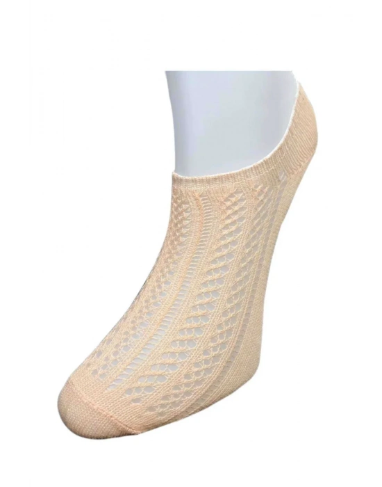 12 Adet Kadın Sneaker Dantelli File Pamuklu Yumuşak Çorap