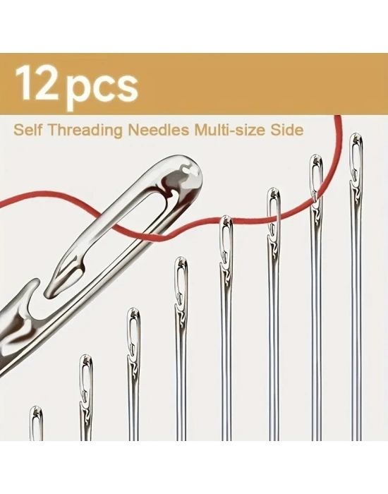 12 Adet Kolay İplik Geçirilen İğne Seti