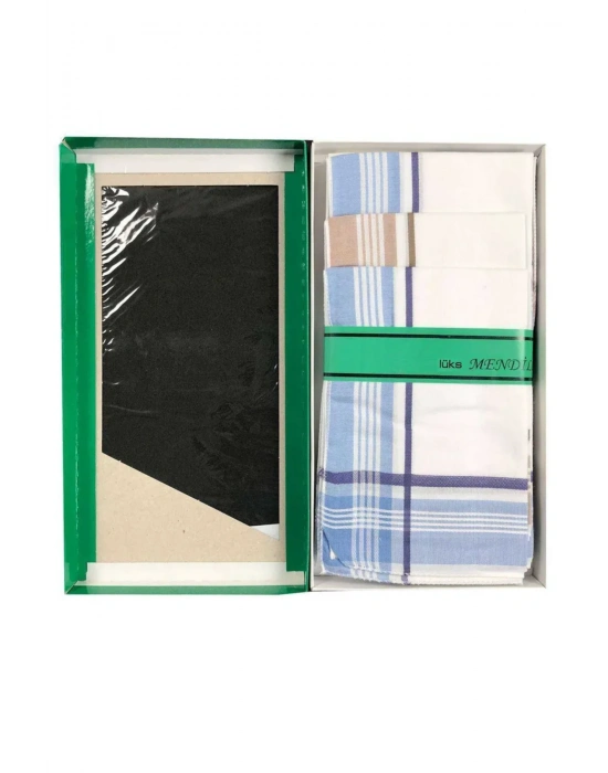 12 adet Pamuklu Lüx Erkek Mendili 40x40 cm