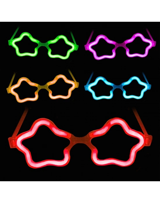 12 Adet Yıldız Glow Gözlük – Glow Partisi Ve Etkinlik İçin