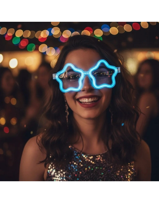 12 Adet Yıldız Glow Gözlük – Glow Partisi Ve Etkinlik İçin