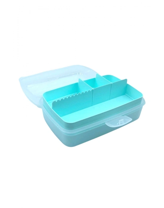 ®  12 Bölmeli Çok Amaçlı Takı Toka Kutusu Dikiş Kutusu Kapaklı Organizer Kutusu Bölmeli Kutu