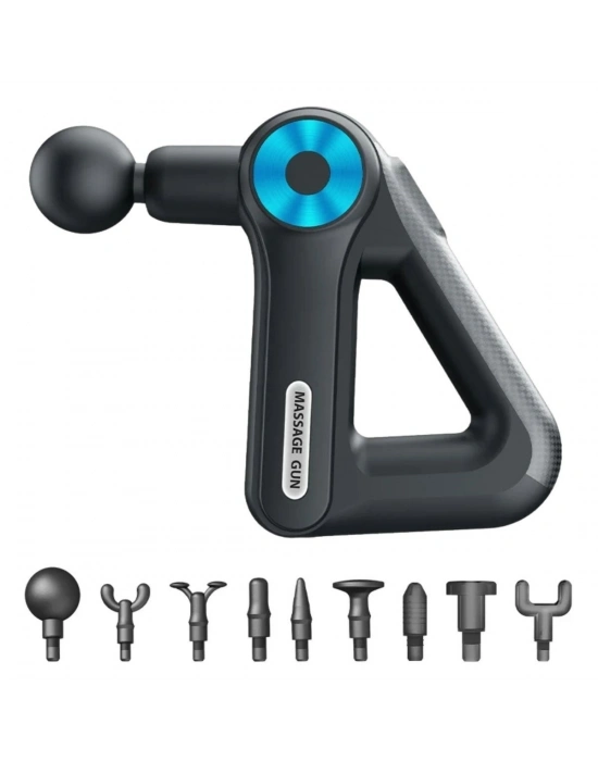 ®  12 Farklı Başlıklı Profesyonel Masaj Tabancası - Kas Gevşetici ve Yorgunluk Giderici Masaj Aleti