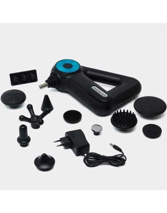 ®  12 Farklı Başlıklı Profesyonel Masaj Tabancası - Kas Gevşetici ve Yorgunluk Giderici Masaj Aleti