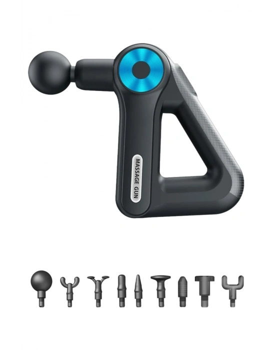 ®  12 Farklı Başlıklı Profesyonel Masaj Tabancası - Kas Gevşetici ve Yorgunluk Giderici Masaj Aleti