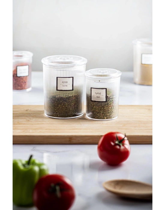 12li Barok Yuvarlak 2 Boy Kavanoz Seti & Saklama Kabı & Erzak Kabı 6*500 ML,6*250 ML)