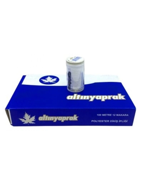 Altınyaprak ( 12pcs ) ( Beyaz ) ( 100 Mt ) Dikiş İplik*240