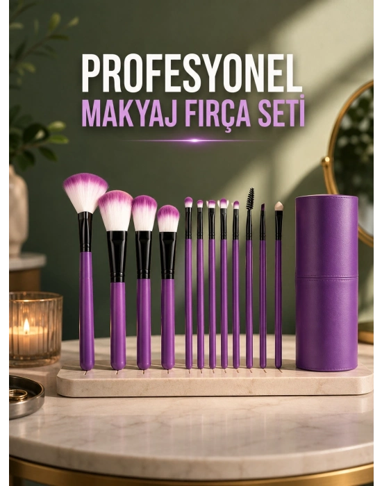 12 PARÇA PROFESYONEL MAKYAJ FIRÇA SETİ