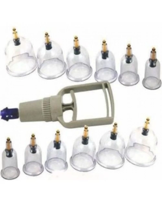 12 Parça Vakumlu Hacamat Kupa Çekme Seti