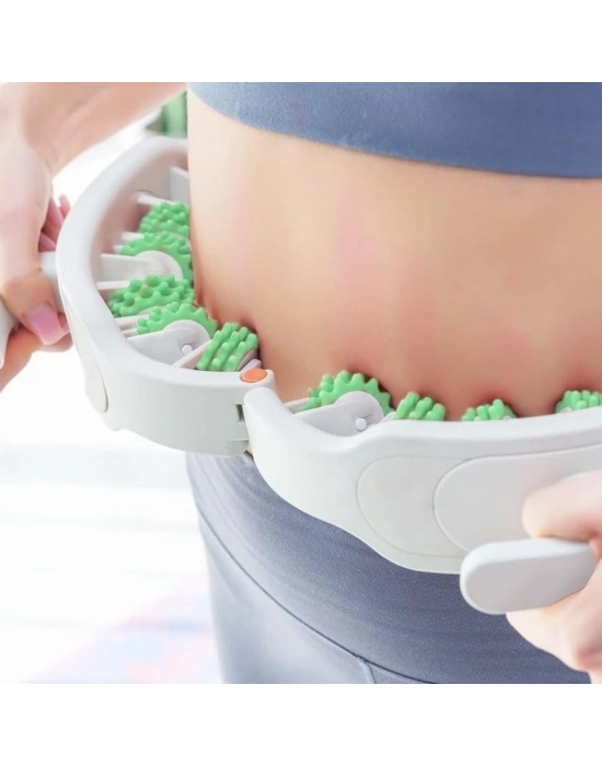 ®  12 Tekerlekli Ayarlanabilir Bacak,Bel ve Kol Masaj Aleti – 360° Tam Daire Derin Doku Kas ve Lenfatik Masaj Silindiri