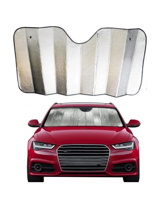 ®  120*55 cm Ambalajlı Vantuzlu Araç İçi Ön Cam Perdesi Katlanabilir Güneşlik