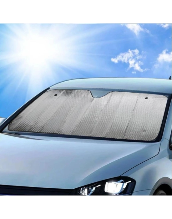 ®  120*55 cm Ambalajlı Vantuzlu Araç İçi Ön Cam Perdesi Katlanabilir Güneşlik
