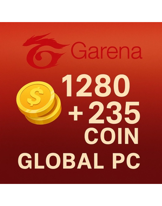 1280 + 235 Coin Garena Global PC
