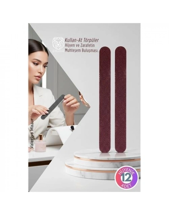 12’li Hijyenik Kullan-At Çift Taraflı Törpü Seti Solingen Professional