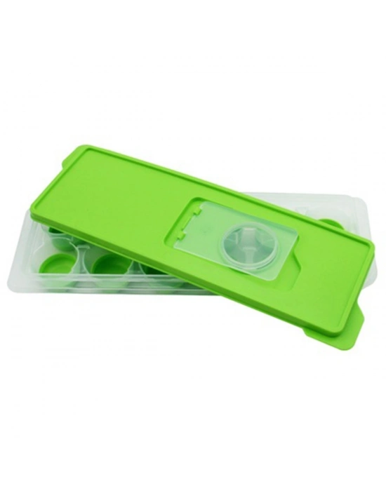 ®  12li Kapaklı Yapışmaz Silikon Tabanlı Plastik Küp Buz Kalıbı